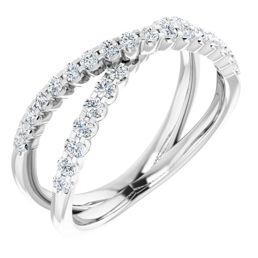 Diamond Twist Wedding Band