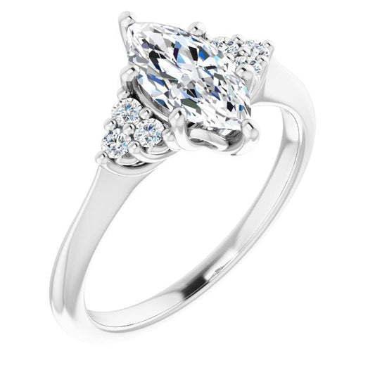 Marquise Antique Inspired Design Engagement Ring