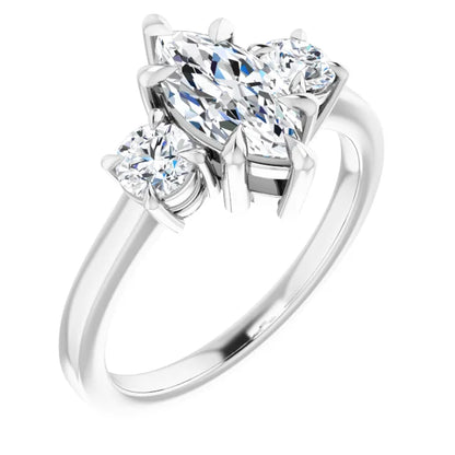 Marquise Accent Engagement Ring