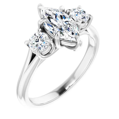 Marquise Accent Engagement Ring