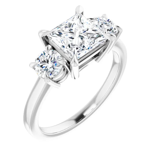 Princess Accent Engagement Ring