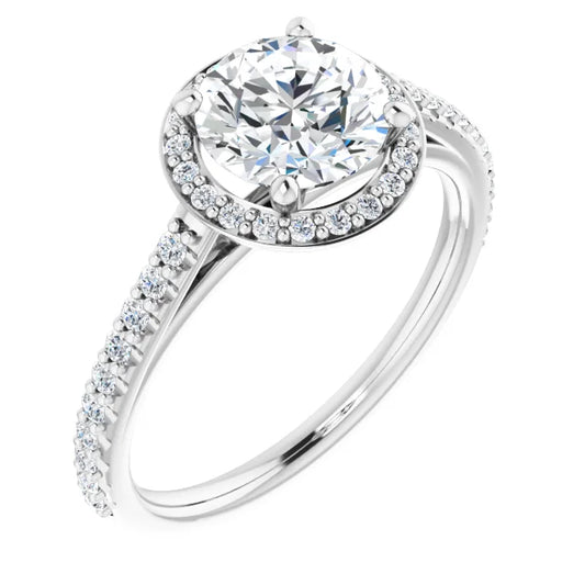 Round Brilliant Halo Style Engagement Ring