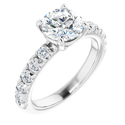 Round Brilliant Four Claw Set Style Engagement Ring