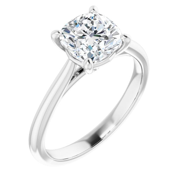 Cushion Solitaire Engagement Ring