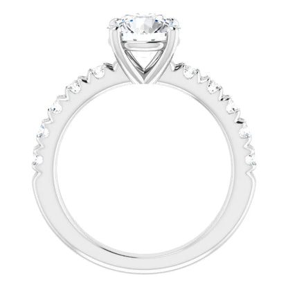 Round Brilliant Four Claw Set Style Engagement Ring