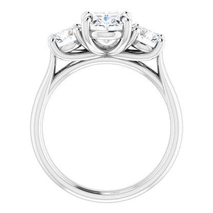 Oval Accent Engagement Ring