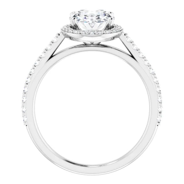 Oval Halo Style Engagement Ring