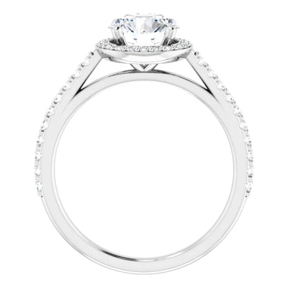 Round Brilliant Halo Style Engagement Ring