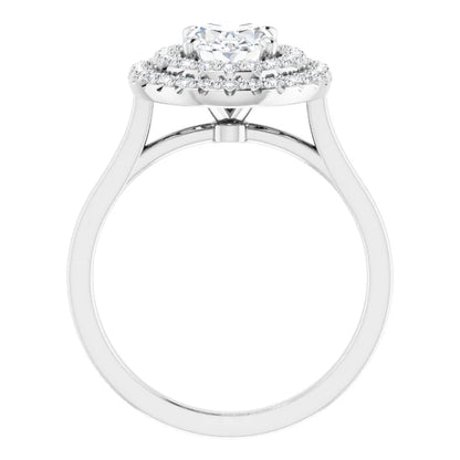 Oval Double Halo Style Engagement Ring