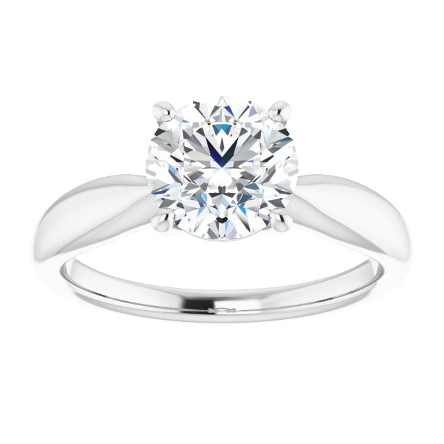 Round Brilliant Knife Edge Solitaire Engagement Ring