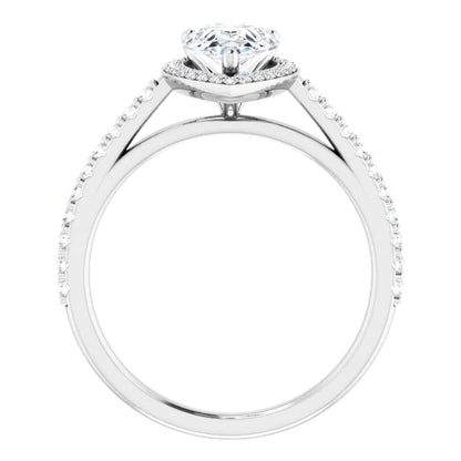 Pear Halo Style Engagement Ring