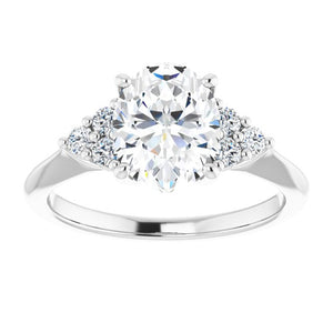 Oval Antique Inspired Design Engagement Ring