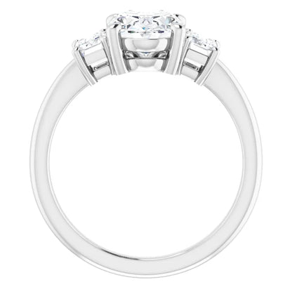 Oval Accent Engagement Ring