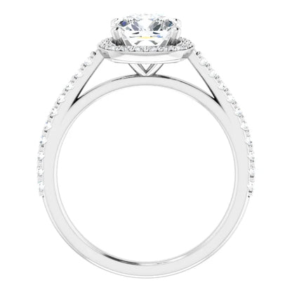 Cushion Halo Style Engagement Ring