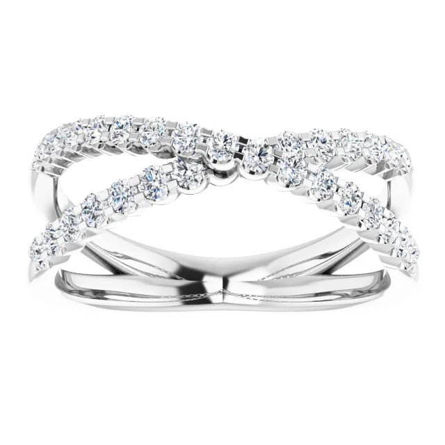 Diamond Twist Wedding Band