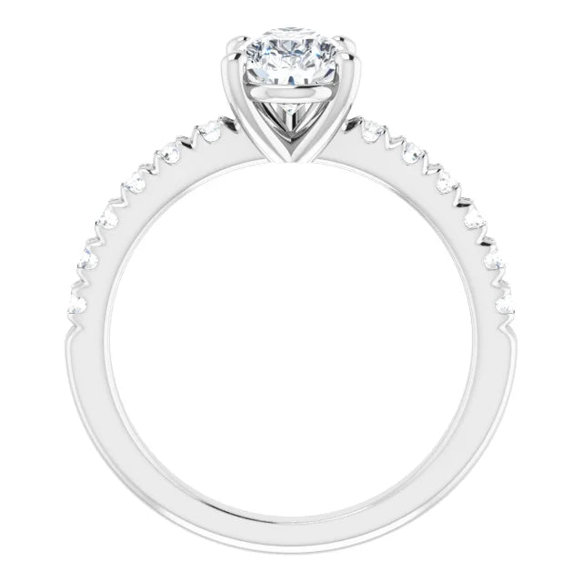 Pear Five Claw Set Style Engagement Ring