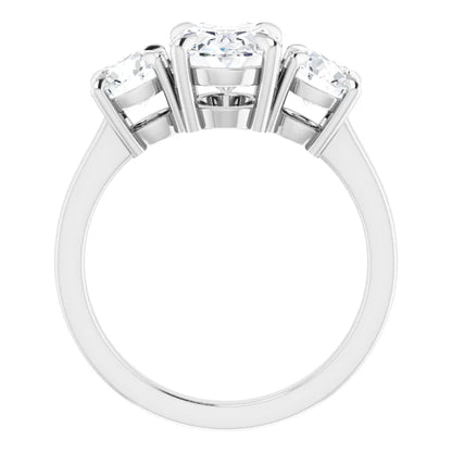 Oval Accent Engagement Ring