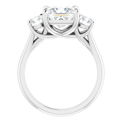 Princess Accent Engagement Ring