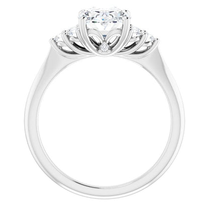 Oval Antique Inspired Design Engagement Ring