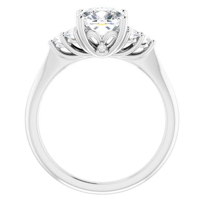 Cushion Antique Inspired Design Engagement Ring