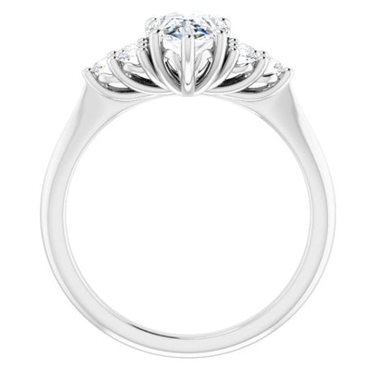 Pear Antique Inspired Design Engagement Ring