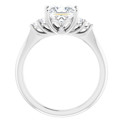 Princess Antique Inspired Design Engagement Ring