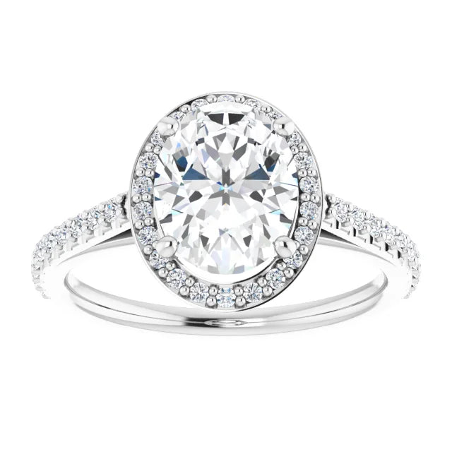 Oval Halo Style Engagement Ring