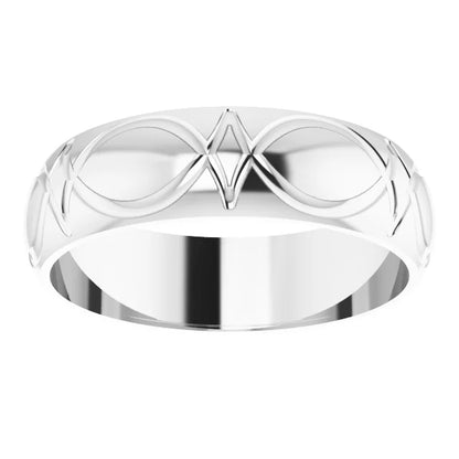 Men's Patterned Wedding Band