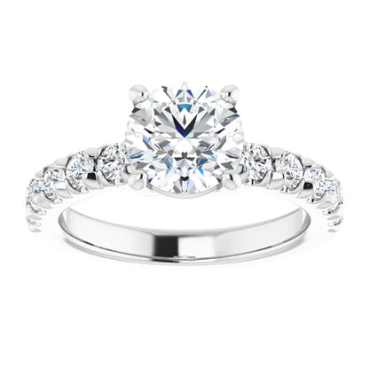 Round Brilliant Four Claw Set Style Engagement Ring