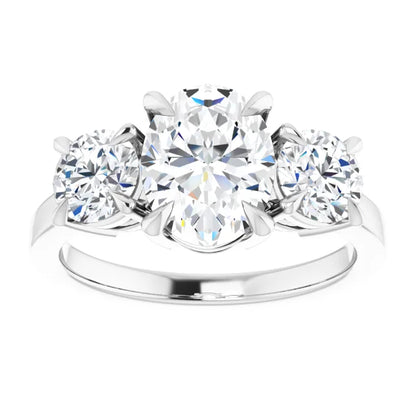 Oval Accent Engagement Ring