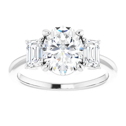 Oval Accent Engagement Ring