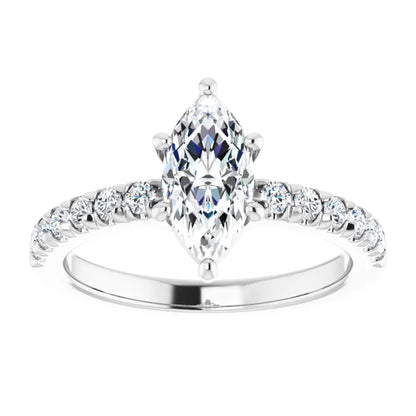 Marquise Six Claw Set Style Engagement Ring