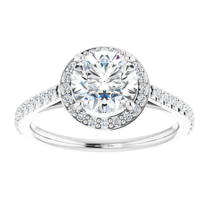 Round Brilliant Halo Style Engagement Ring