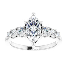 Marquise Multi Stone Accent Style Engagement Ring