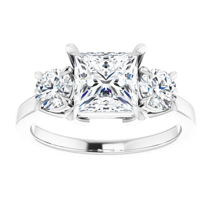 Princess Accent Engagement Ring