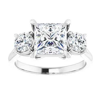 Princess Accent Engagement Ring