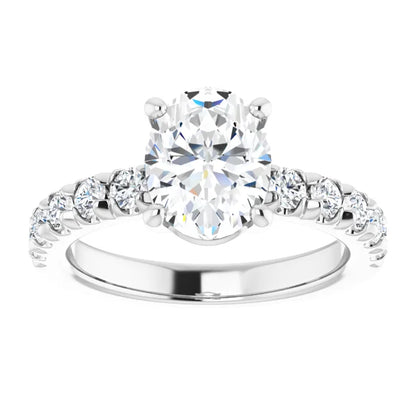 Oval Four Claw Set Style Engagement Ring