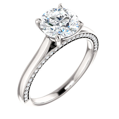 Round Brilliant Claw Set Style Engagement Ring