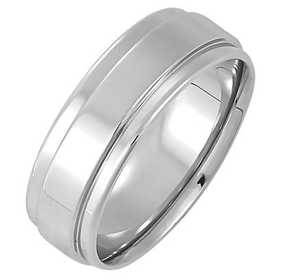 Men's Flat Edge Wedding Band