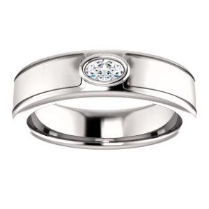 Men's Diamond Wedding Band - I Heart Moissanites