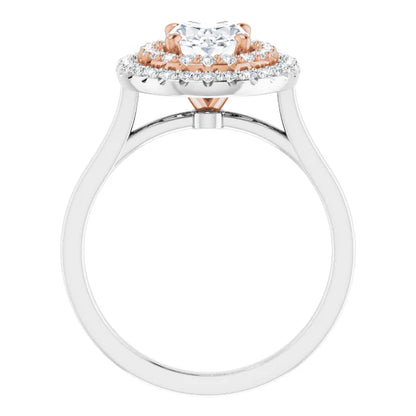 Oval Double Halo Style Engagement Ring