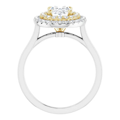 Oval Double Halo Style Engagement Ring