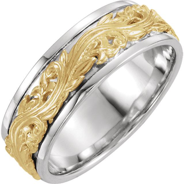 Men's Patterned Wedding Band