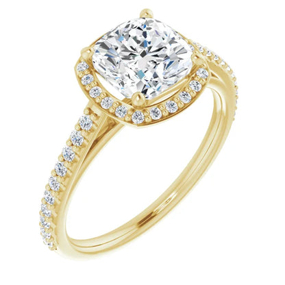 Cushion Halo Style Engagement Ring