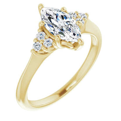 Marquise Antique Inspired Design Engagement Ring