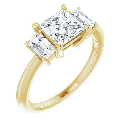 Princess Accent Engagement Ring