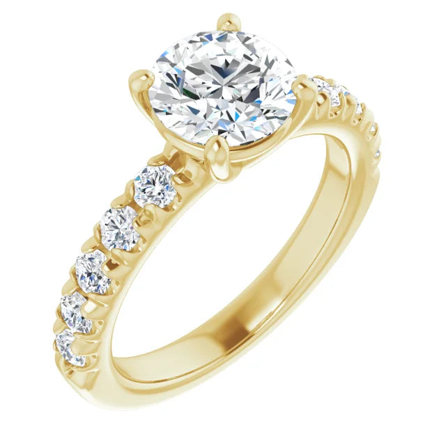 Round Brilliant Four Claw Set Style Engagement Ring