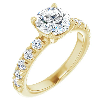 Round Brilliant Four Claw Set Style Engagement Ring