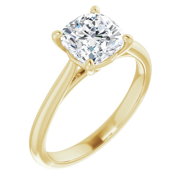 Cushion Solitaire Engagement Ring