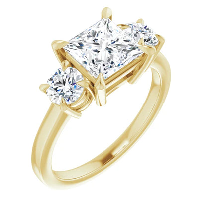 Princess Accent Engagement Ring